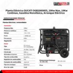 Planta Eléctrica DUCATI DGR20000ES Gasolina Monofásica -Equipmaster
