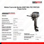 Motor Fuera de Borda 15HP SEA-TEC PNT15S -Equipmaster