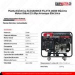 Planta eléctrica 16000 watts motor diesel -Equipmaster