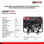 Planta eléctrica motor diésel 21hp -Equipmaster