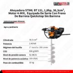 Ahoyadora profesional BT 131 con motor 4-MIX -Equipmaster