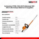 Cortaseto a bateria STIHL HSA 100 -Equipmaster