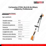 Cortasetos de Altura a Batería STIHL HLA 66 -Equipmaster