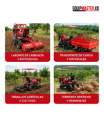 Minitractor de carga y motoazada diesel 15 HP -Equipmaster