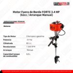 Motor de 2 tiempos para lancha FOB-62 -Equipmaster