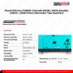 Planta eléctrica 30 kVA 24 kW Fawde 4DW91-38D -Equipmaster