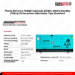Planta eléctrica 50 kVA - 40 kW Fawde 4DX21-61D -Equipmaster