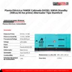 Planta eléctrica 75 kVA - 60 kW Fawde 4DX23-90D -Equipmaster