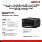 Respaldo de energía RIVER 3 PLUS -Equipmaster