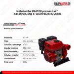Ficha tecnica motobomba alta presion forte master gm200 200h -Equipmaster