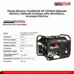 Ficha Tecnica Planta Electrica Toyama TG2800CXE XP Equipmaster