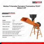 Ficha Tecnica y Medidas Molino Triturador Tramontina TE25T Equipmaster