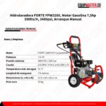Ficha tecnica hidrolavadora a gasolina forte fpw3200 3400 psi -Equipmaster