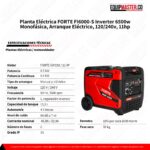Ficha tecnica planta electrica inverter 6500w forte fi6000 s - Equipmaster