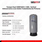 Tanque Pearl MNP300V-C 300L Vertical Anticorrosivo -Equipmaster
