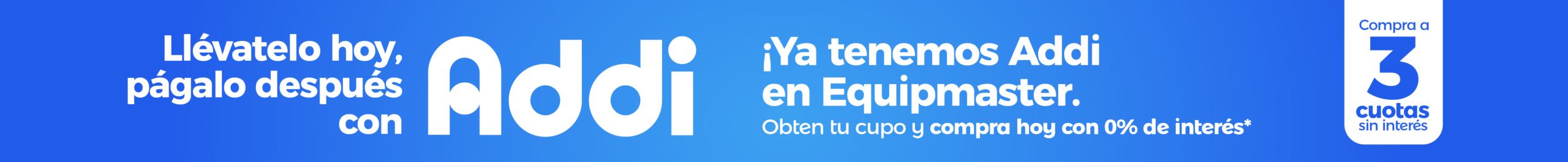 banner cinta credito addi pago a cuotas Equipmaster