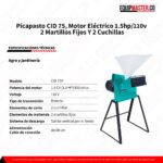 Ficha Canal de alimentacion de forraje picapasto CID 75 Equipmaster