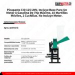 Ficha Doble salida de forraje picapasto CID 125 LMV Equipmaster
