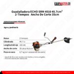 Ficha tecnica Desbrozadora ECHO SRM 4510 para fincas y potreros -Equipmaster