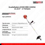 Ficha tecnica desbrozadora liviana ECHO SRM-22GESU -Equipmaster