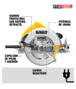 Sierra Circular DEWALT DWE575K-B3 1800W profesional -Equipmaster