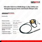 Vibrador Eléctrico ENAR Dingo guaya 4mts (32mm) -Equipmaster