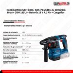 Ficha tecnica rotomartillo Bosch GBH 185 LI equipmaster