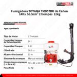 Detalle mando joystick y control de aceleracion fumigadora Toyama TMD57BU Equipmaster